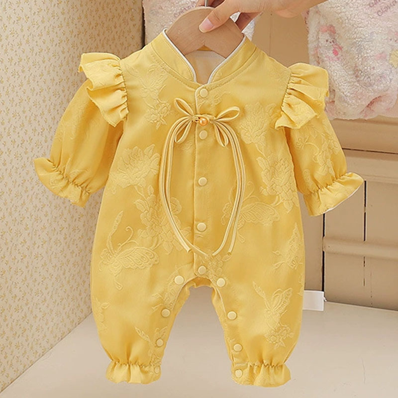 Baby Clothing Yellow - Wiosenne Jesienne Ubranka dla Niemowląt Dziewczęce