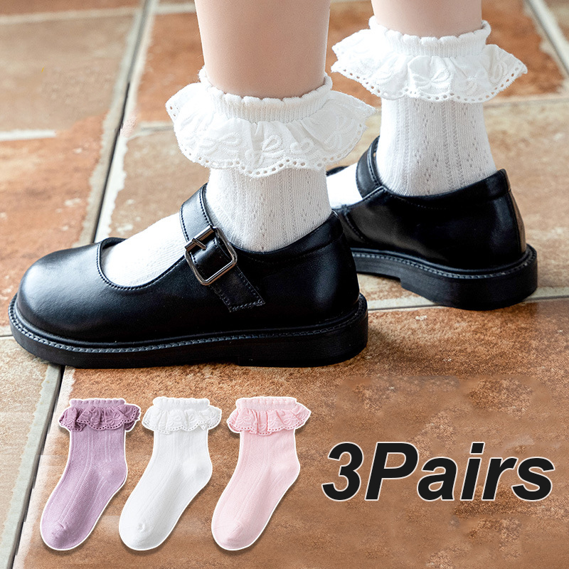 Toddler Sock Set - 3 pary/zestaw dziecięce skarpetki dziewczęce księżniczka