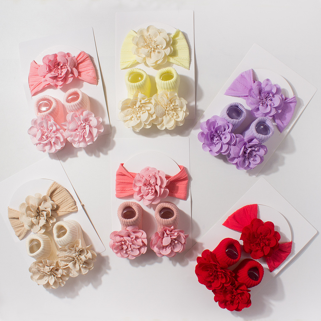 Toddler Sock Set - Dwuczęściowy zestaw: opaska na głowę i