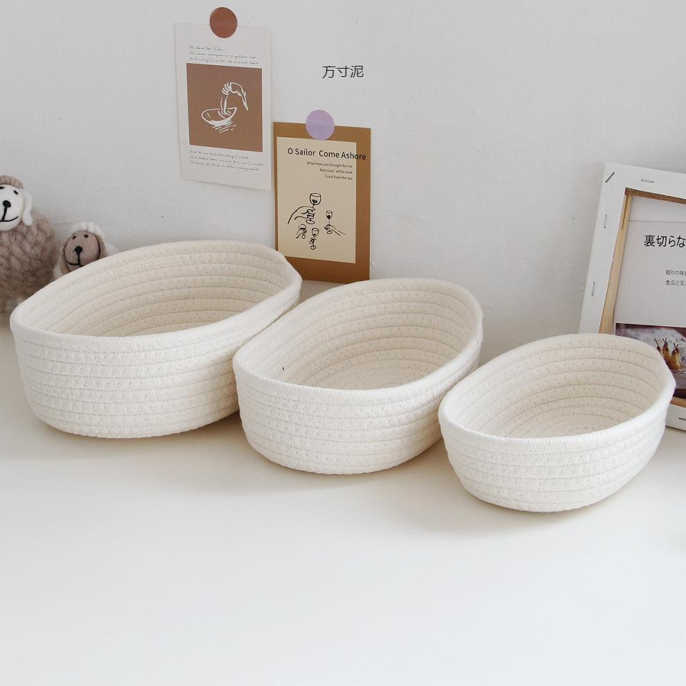 Baby Clothing Basket - Nordic Cotton Rope Tkane kosze do