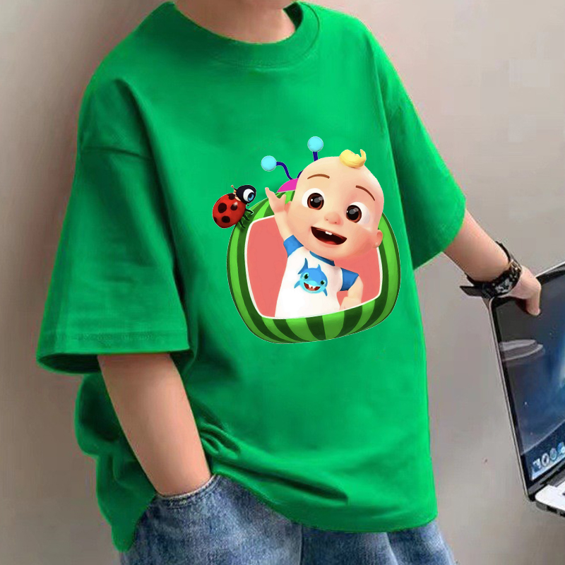Baby Clothing In Summer - Koszulki dziecięce Cocomelon, anime, bawełniane, z
