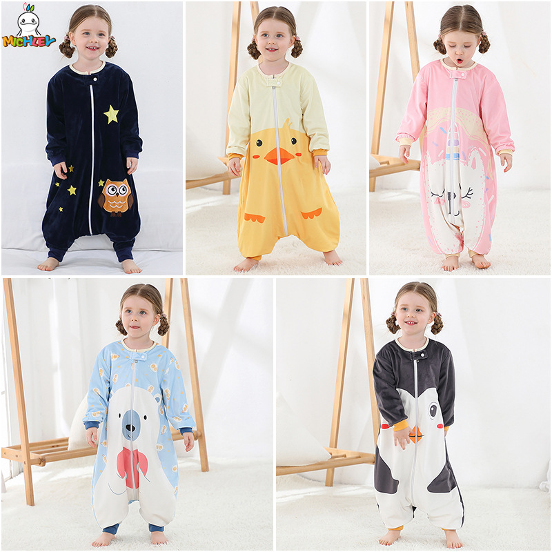 Fleece Sleep Bag - MICHLEY Halloween urocza kaczka kreskówka śpiwór