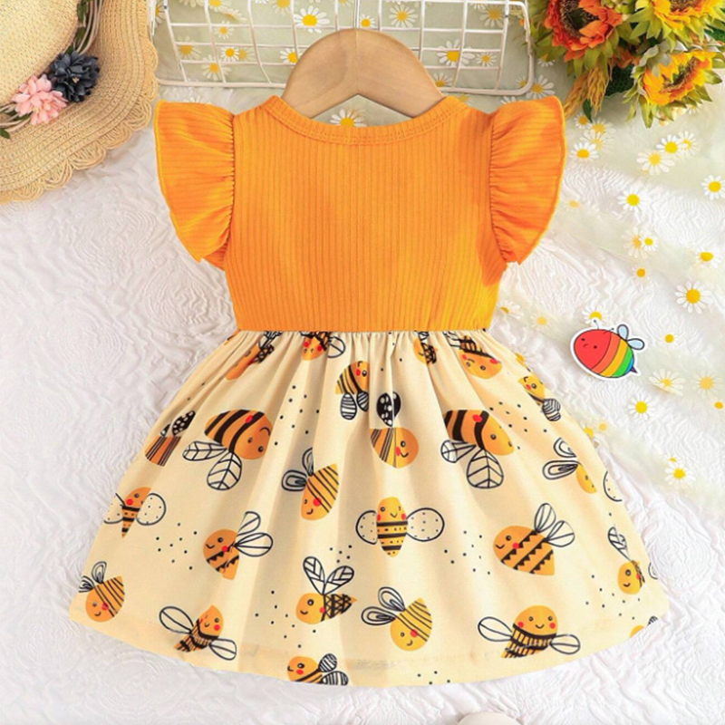 (0-3 lata dziewczynka sukienka – Baby Clothing Yellow recenzja i cena