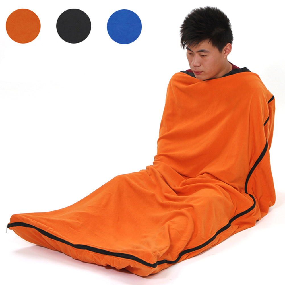 Przenośny Śpiwór Pomarańczowy  – Fleece Sleep Bag recenzja i cena