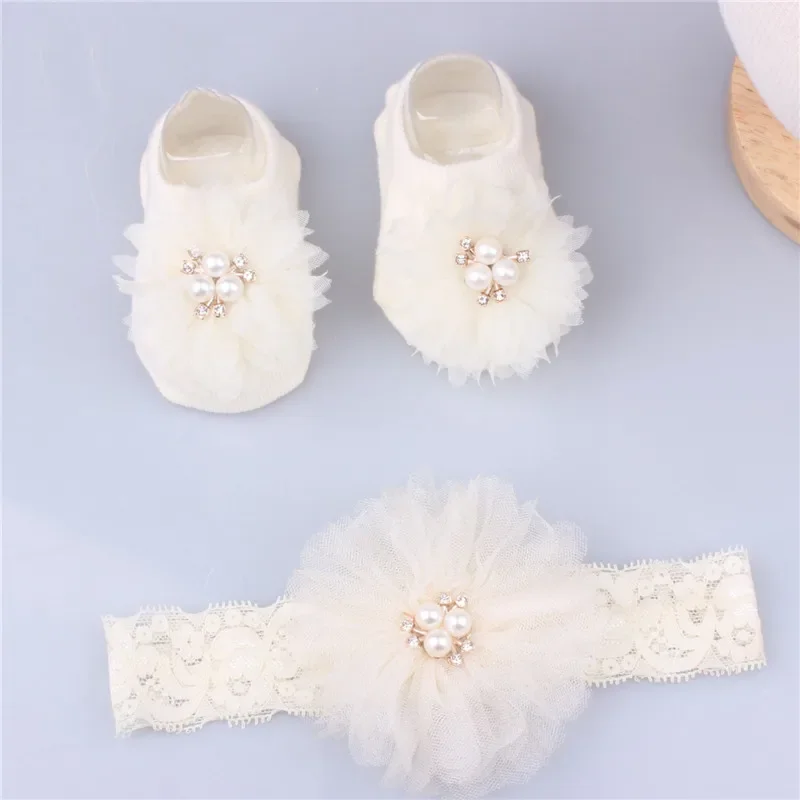 Urocze perłowe kokardki Zestaw – Toddler Sock Set recenzja i cena