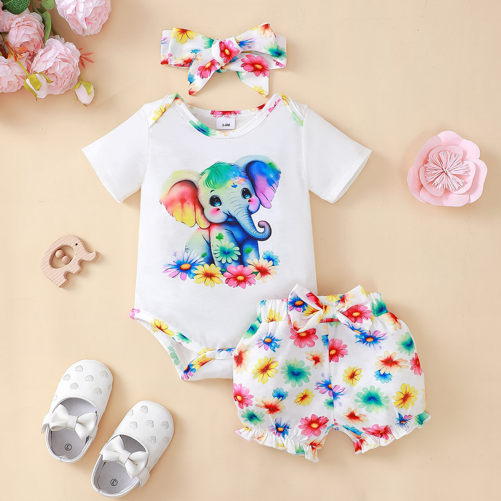 3 szt. Noworodek zestaw ubrane – Baby Clothing Elephant recenzja i cena